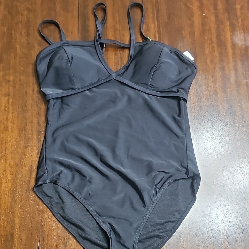 Nicole Miller Classic Black One-Piece Swimsuit